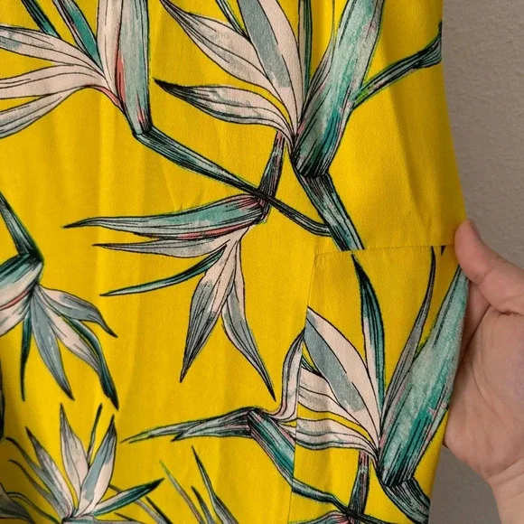 1. State Sunny Yellow Tropical Floral Mini Shift Dress Medium Vibrant Casual - Picture 5 of 12